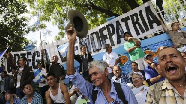 Protesto contra a construção do canal na Nicaragua (Foto ABC)