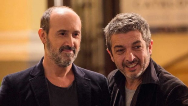 Os atores Javier Cámara e Ricardo Darín, em cena de "Truman"