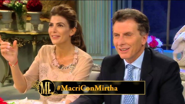 Awada e Macri em programa da veterana Mirtha Legrand (Foto Reprodução)